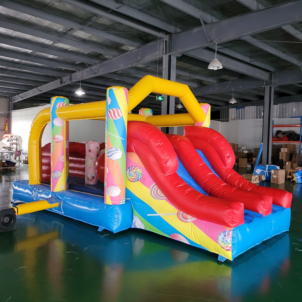 Kids Outdoor Trampoline - Castillo Inflable Comercial de PVC para