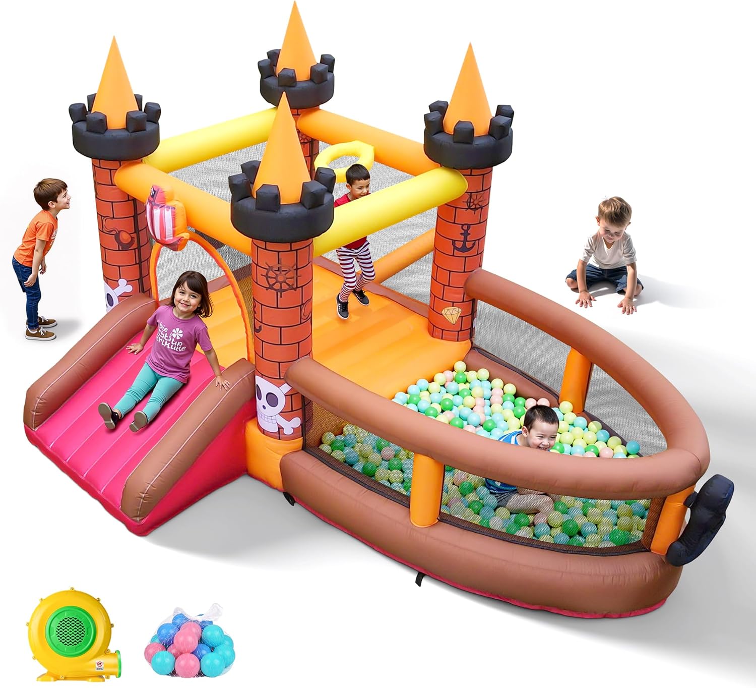 Kids Outdoor Jump House - Casa Inflable para Niños de 3