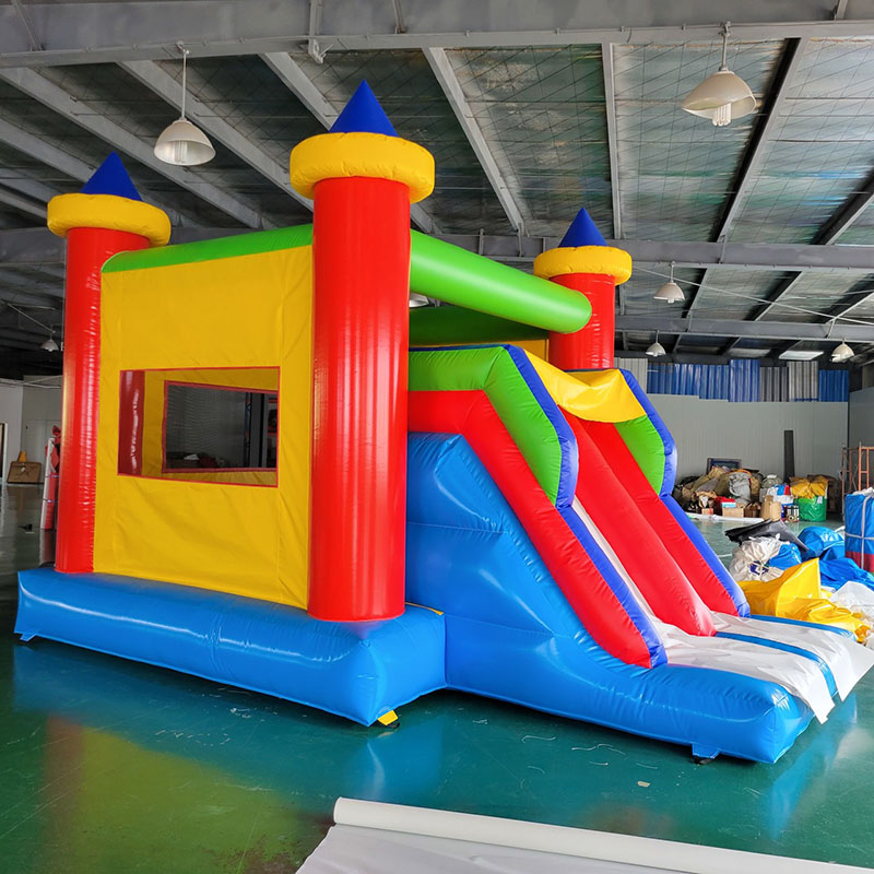 Kids Outdoor Jump House - Casa de rebote con tobogán, castillo