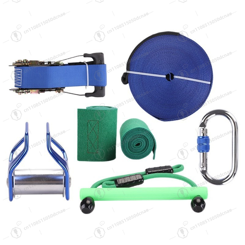 Kids Outdoor Obstacle Course Equipment - Kit de Entrenamiento de Slackline para