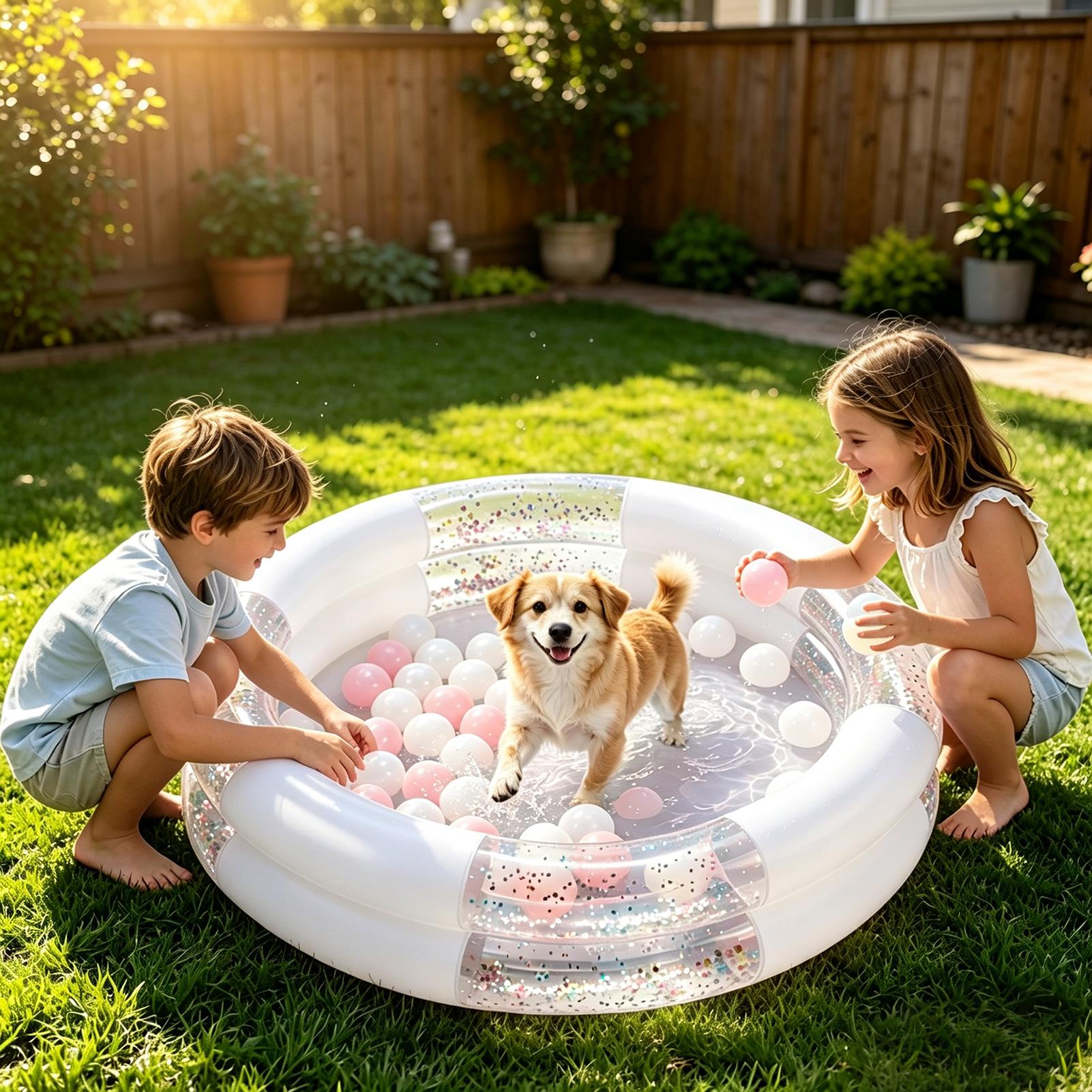 Kids Indoor Outdoor Games - Piscina Inflable Pequeña para Niños, Juguete
