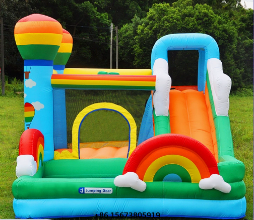 Kids Outdoor Jump House - Castillo Inflable para Niños con Tobogán