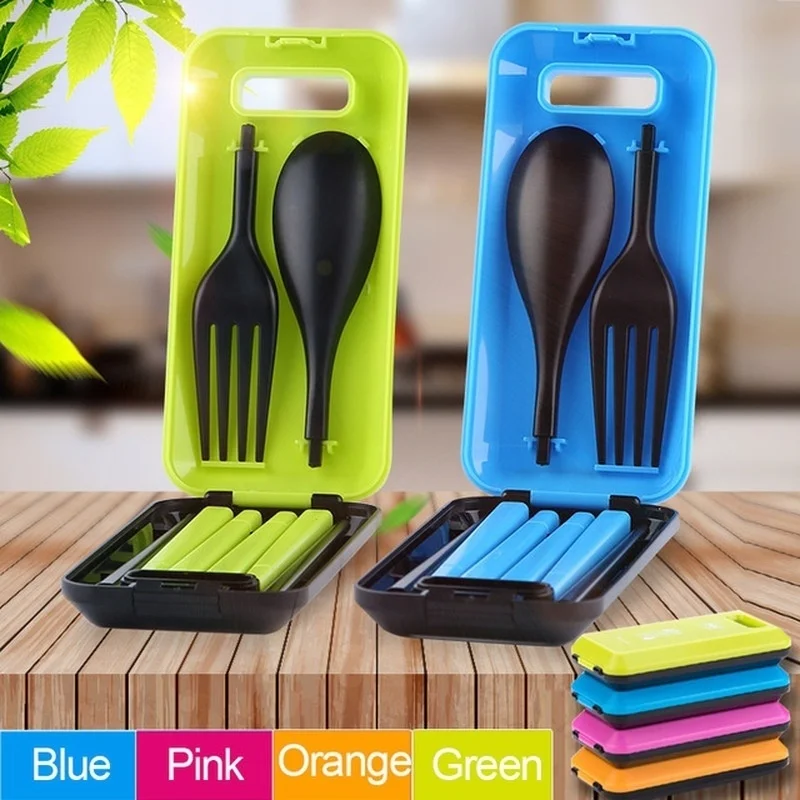 Kids Outdoor Dining Set - Juego de vajilla de viaje plegable