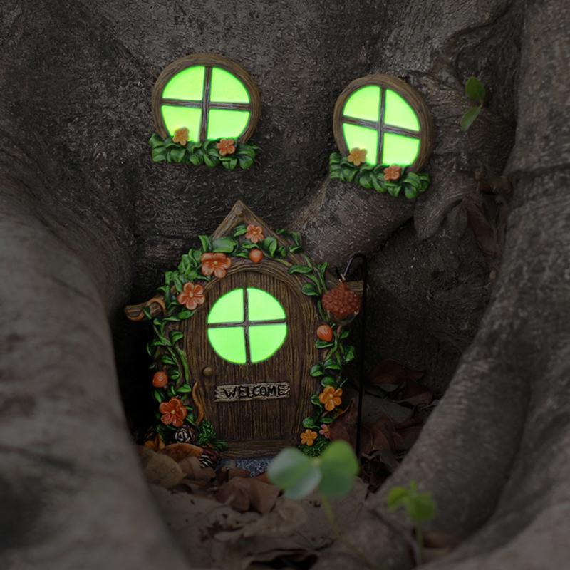Kids Outdoor Fairy Garden - Juego de 5 Faroles de Puerta