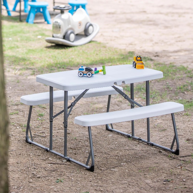 Kids Outdoor Dining Set - Mesa de picnic plegable para niños
