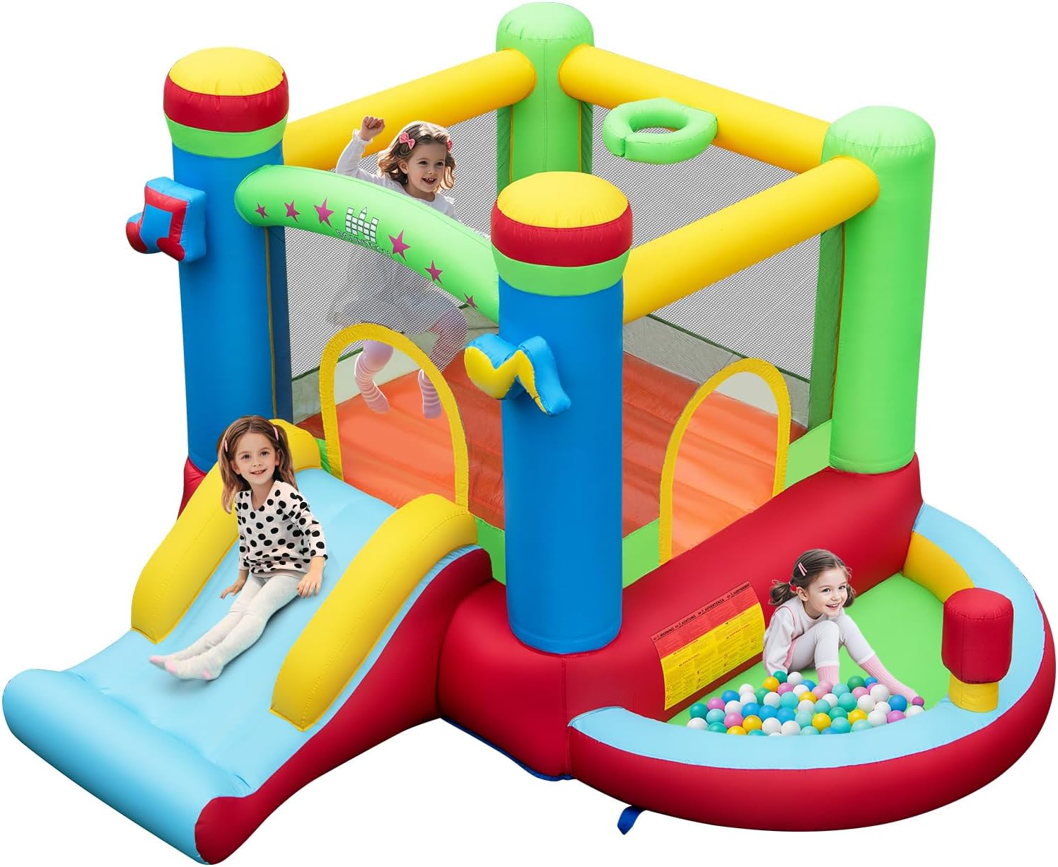 Kids Outdoor Jump House - Casa Inflable con Piscina de Pelotas,