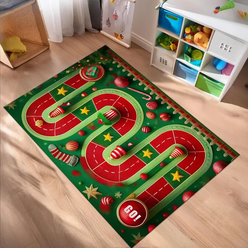 Kids Outdoor Xmas Gifts - Alfombra de Navidad para Niños, Alfombra