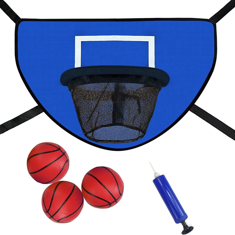 Kids Outdoor Trampoline - Kit de aro de baloncesto para