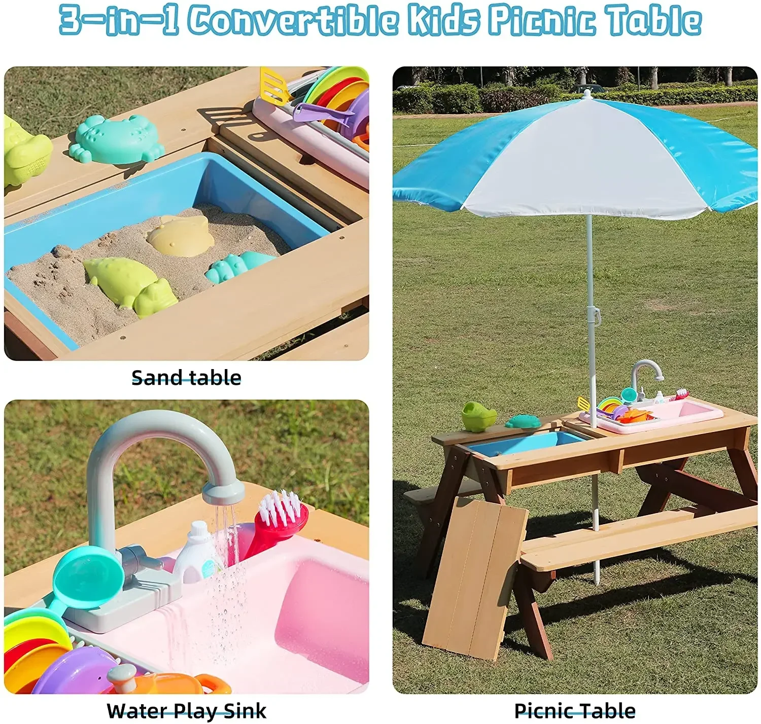 # Mesa de picnic para niños, m - Kids Outdoor Dining Set reseña y precio