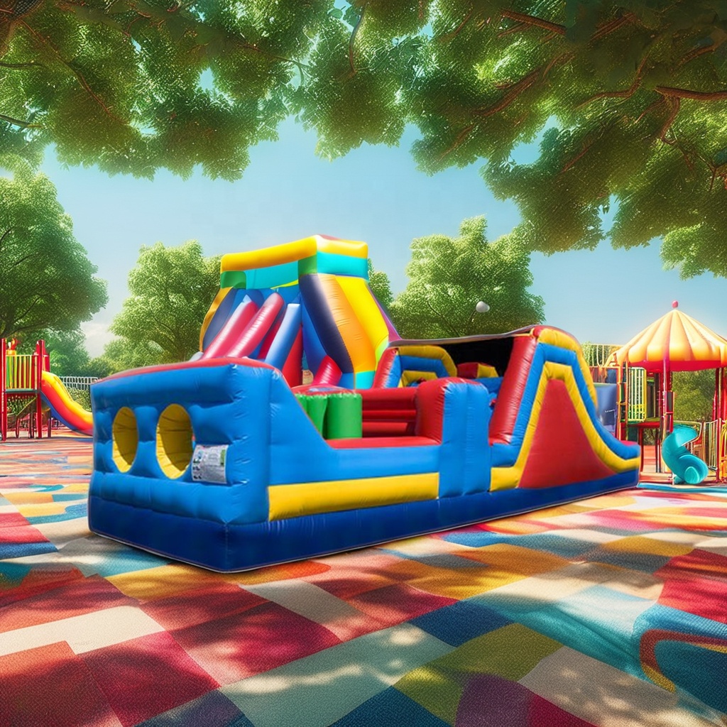 Inflable Comercial Gigante, Ob - Kids Outdoor Obstacle Course Equipment reseña y precio