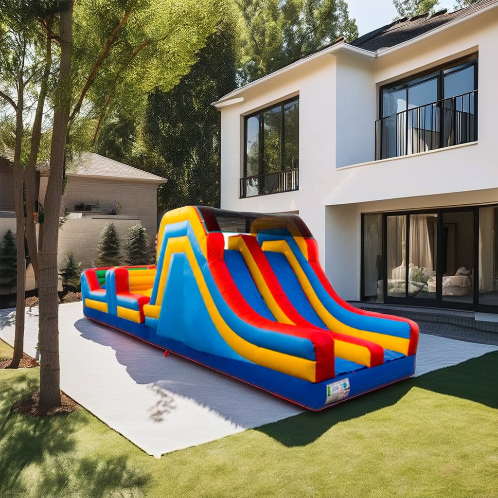 Inflable Comercial Gigante, Ob - Kids Outdoor Obstacle Course Equipment reseña y precio