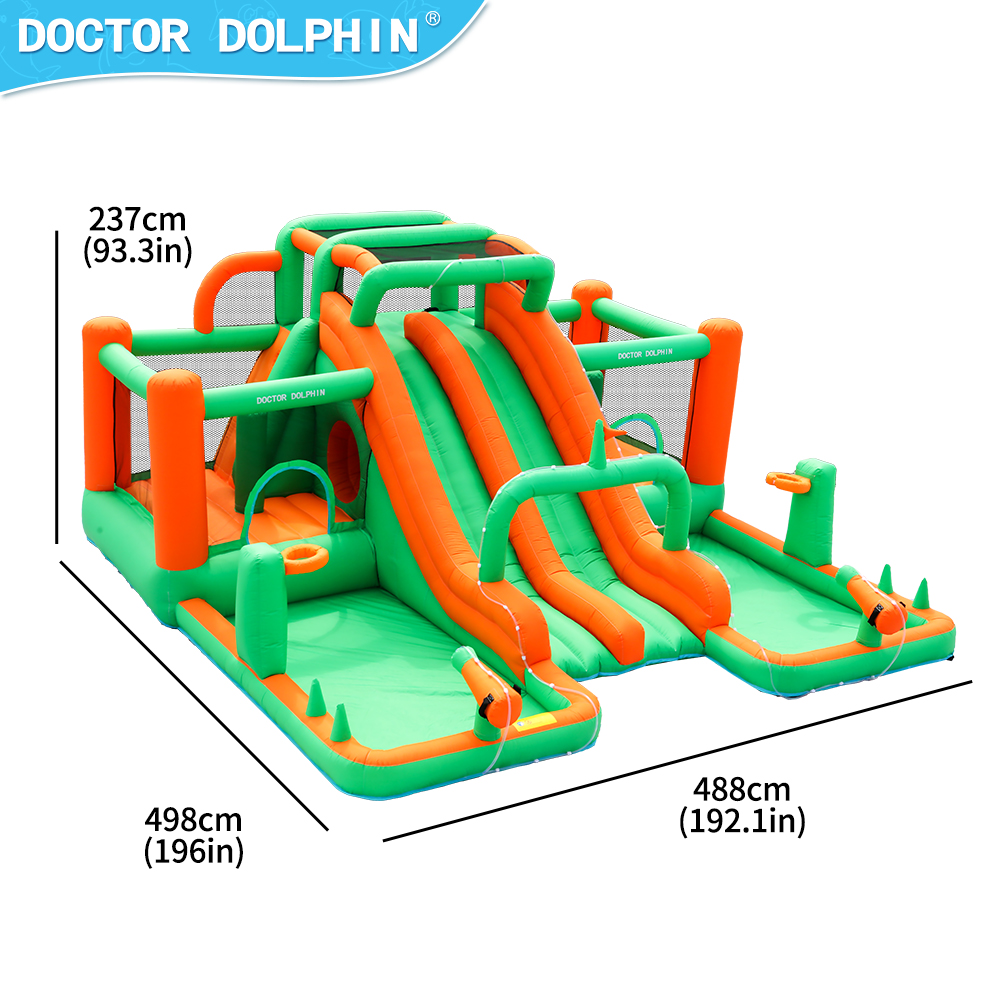 Tobogán acuático inflable para - Kids Outdoor Jump House reseña y precio