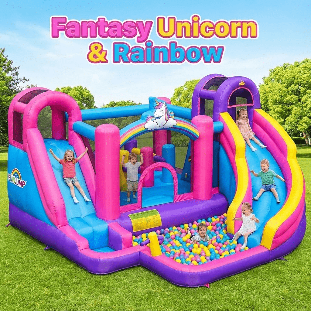 Combo de Tobogán Inflable Come - Kids Outdoor Jump House reseña y precio