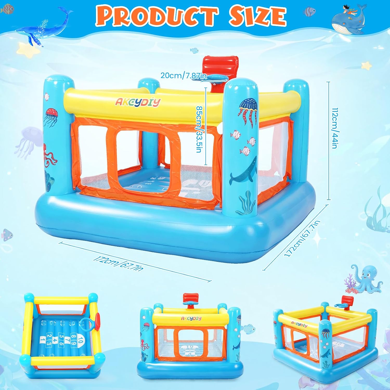 Casa de Brinco Inflable de PVC - Kids Outdoor Jump House reseña y precio