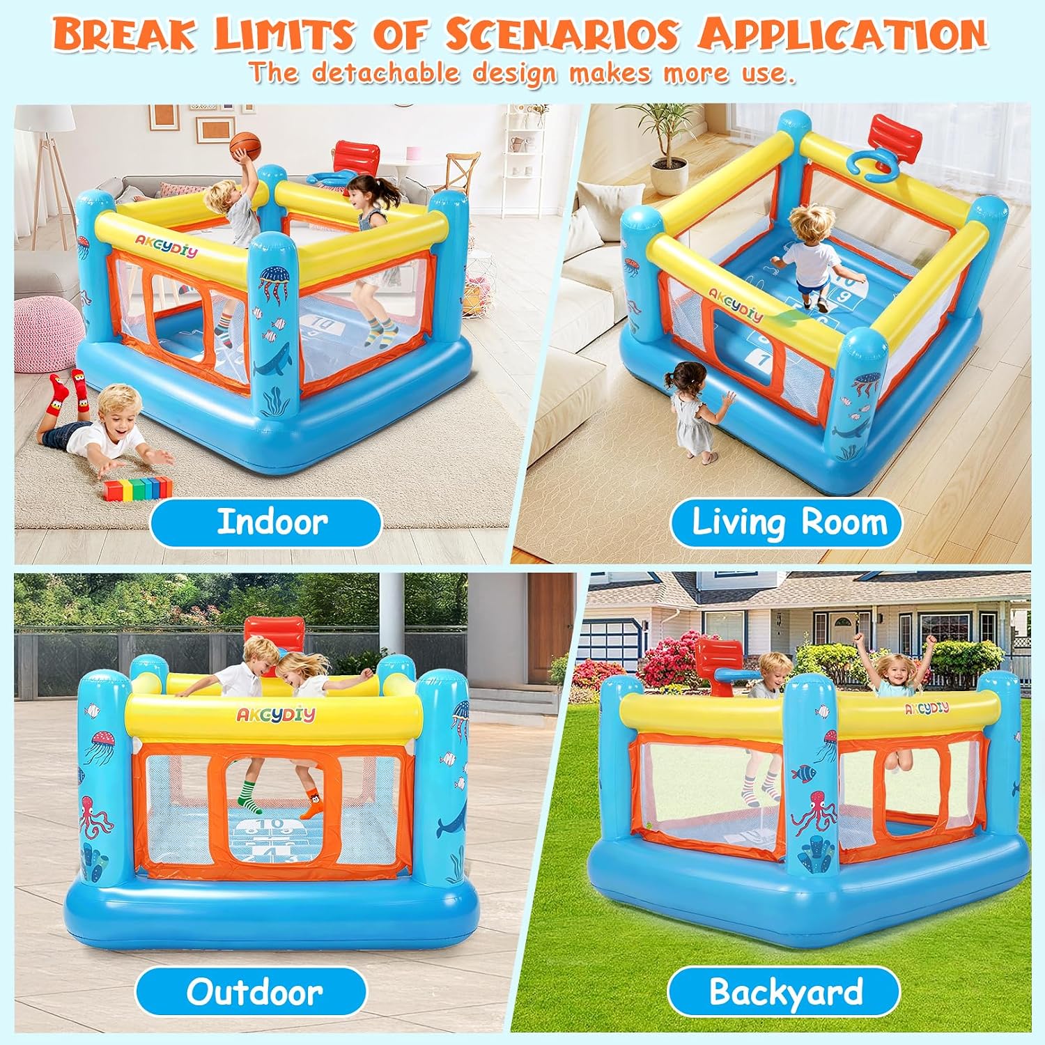 Casa de Brinco Inflable de PVC - Kids Outdoor Jump House reseña y precio