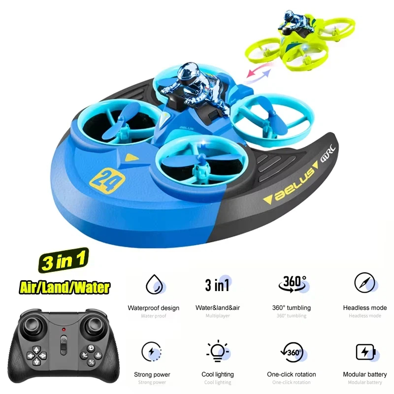 3 en 1 Land Air Sea RC avión h - Kids Outdoor Quad reseña y precio