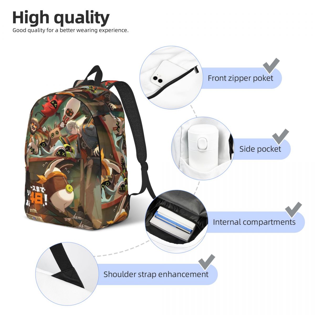 Mochila Zenless Zone Zero para - Kids Outdoor Zone reseña y precio