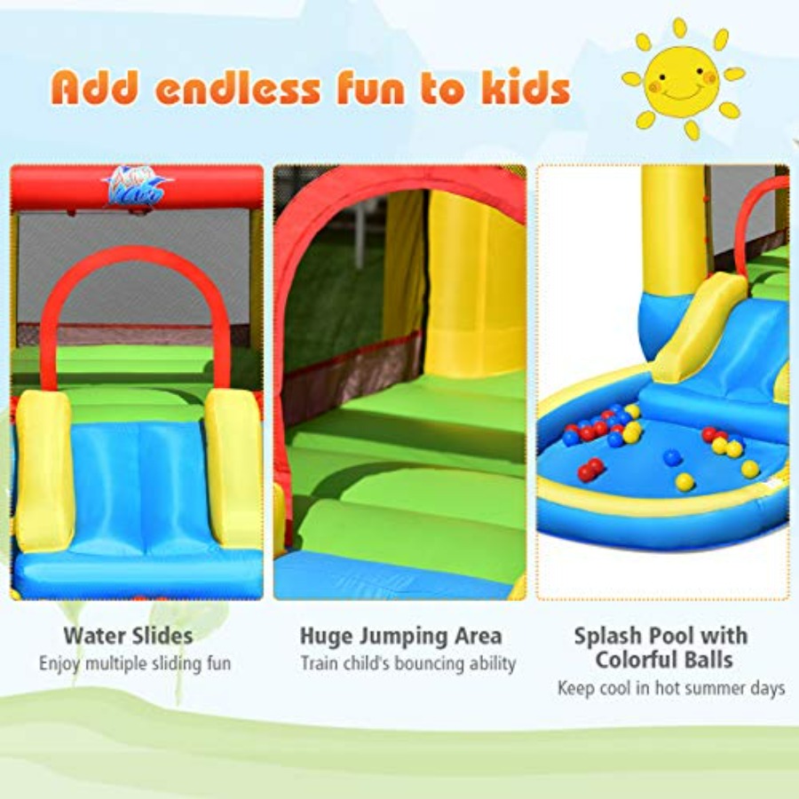 Casa inflable para niños de 3  - Kids Outdoor Jump House reseña y precio