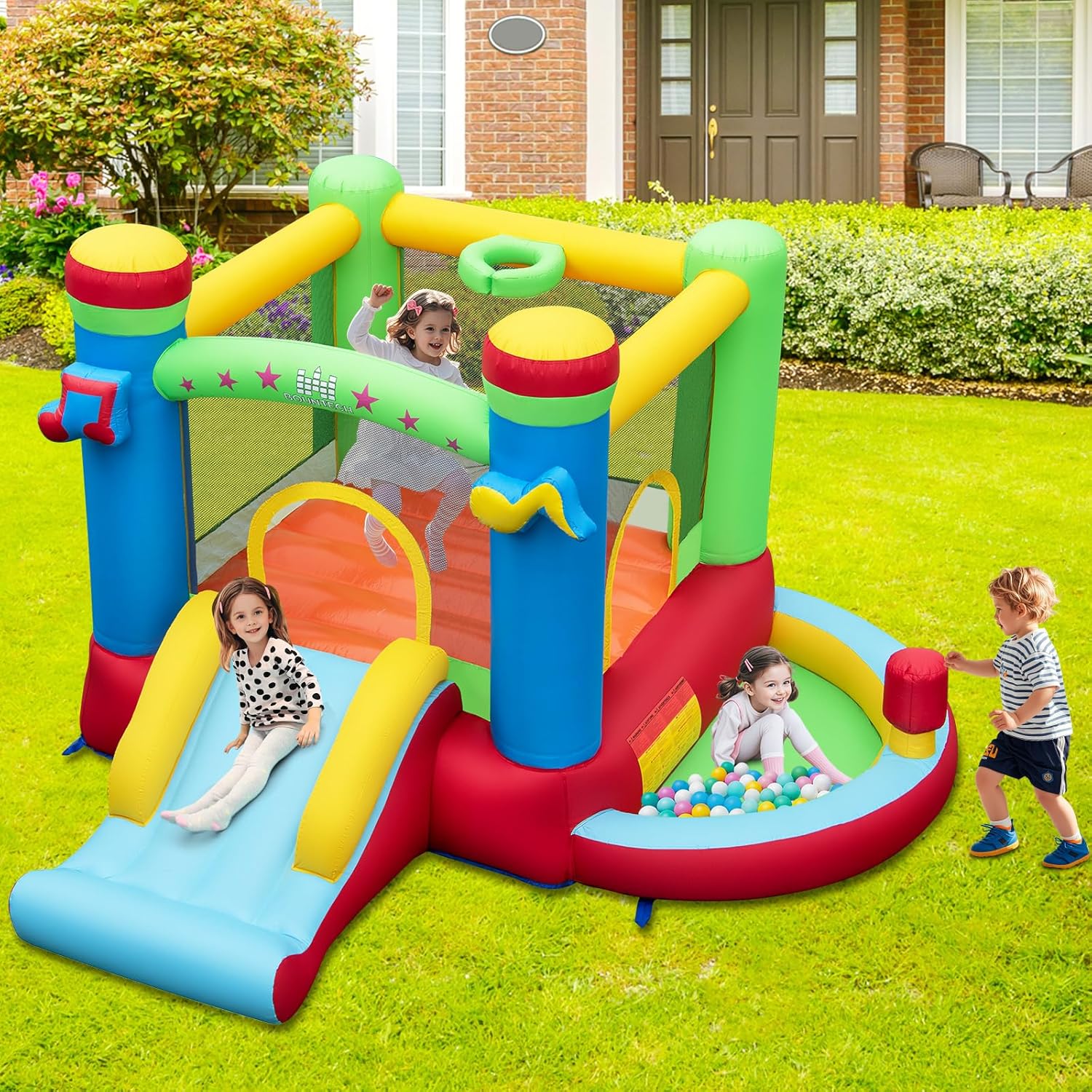 Casa Inflable con Piscina de P - Kids Outdoor Jump House reseña y precio