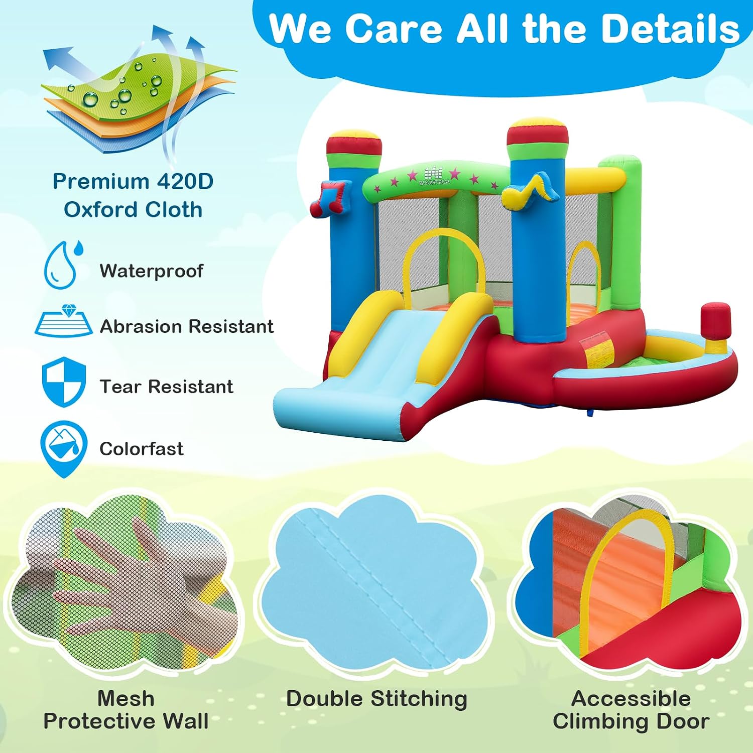 Casa Inflable con Piscina de P - Kids Outdoor Jump House reseña y precio