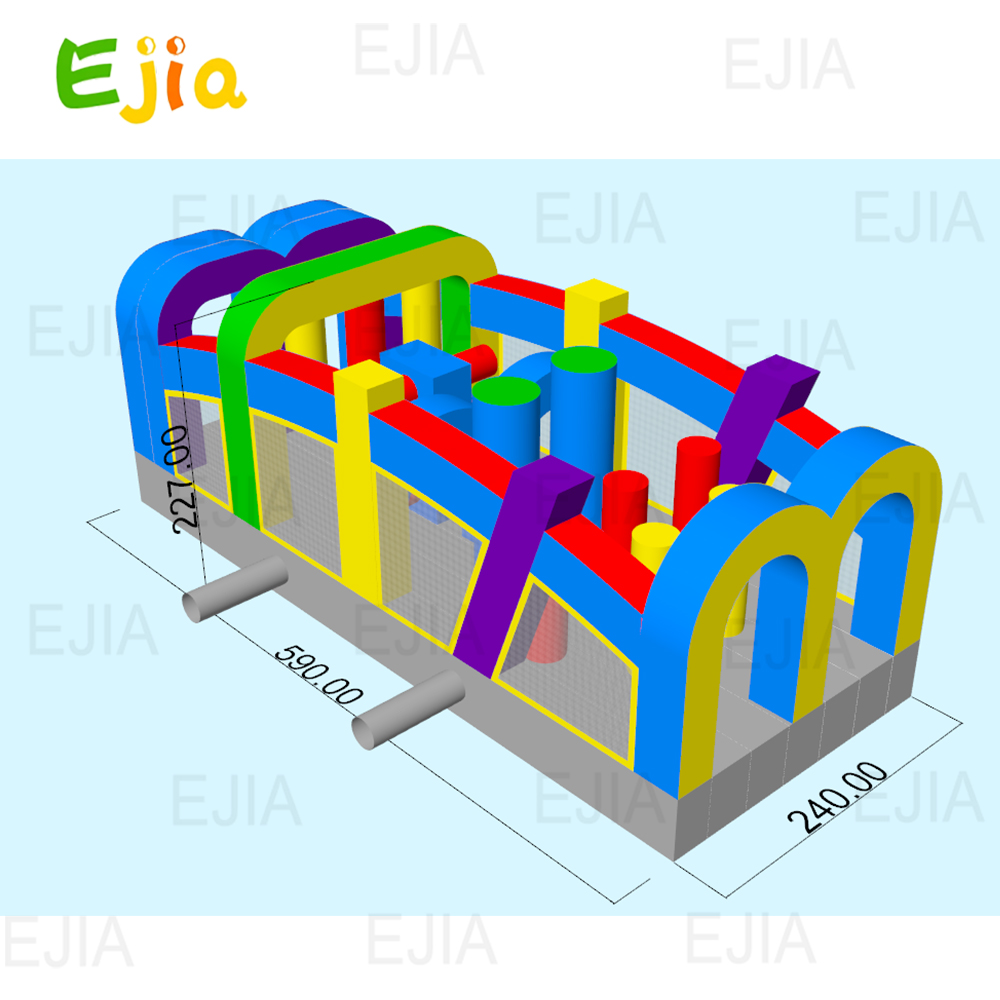 Casa de rebote de salto de arc - Kids Outdoor Obstacle Course Equipment reseña y precio