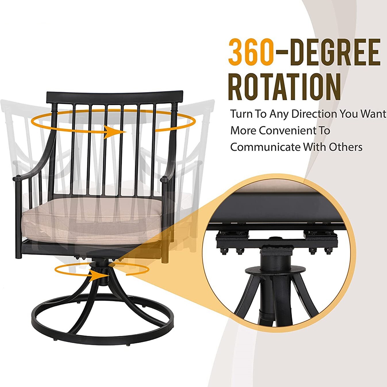 Juego de 6 Sillas Giratorias p - Kids Outdoor Dining Set reseña y precio