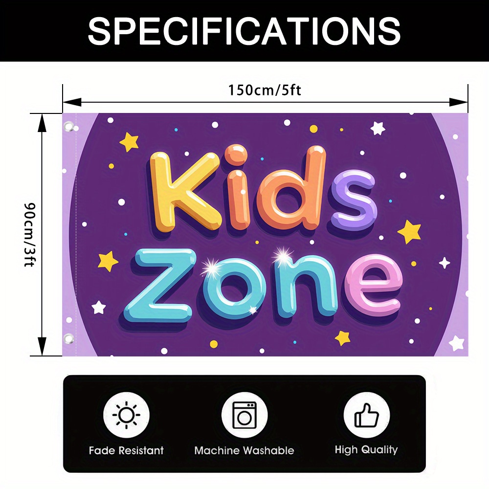 Bandera de jardín Kids Zone, p - Kids Outdoor Zone reseña y precio