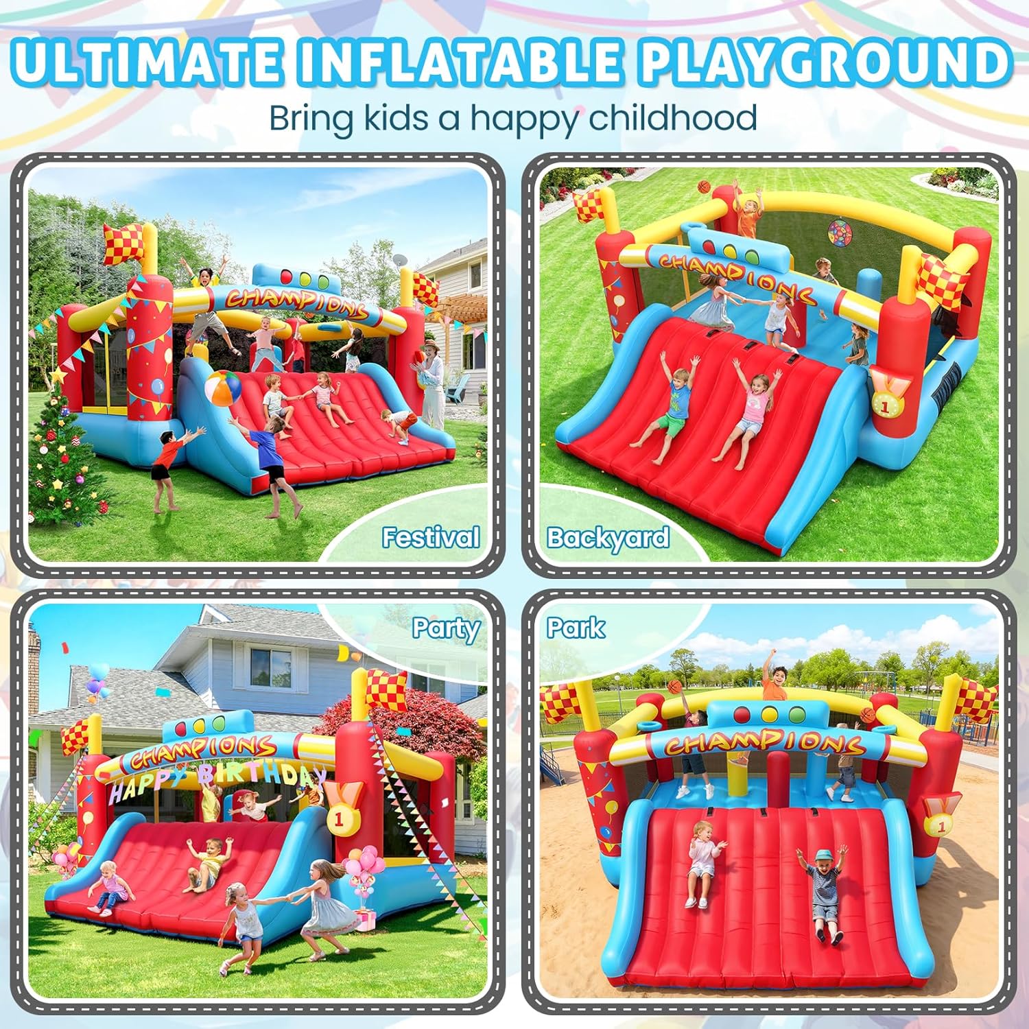 Gran Casa de Brinco Inflable p - Kids Outdoor Games reseña y precio
