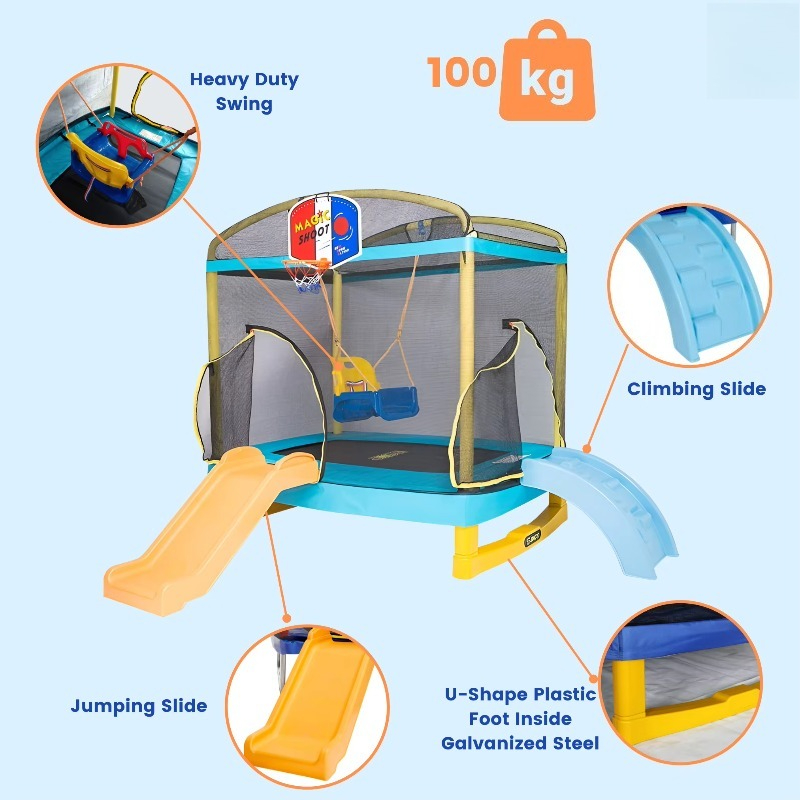 Trampolín al por Mayor para Ni - Kids Outdoor Trampoline reseña y precio