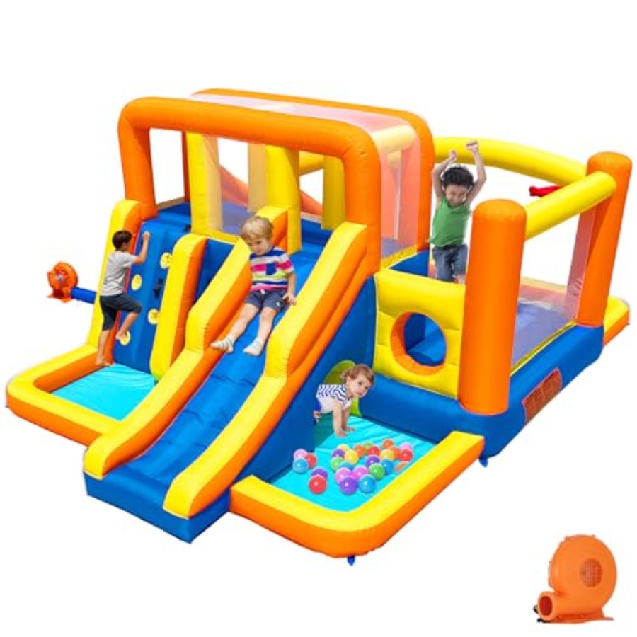 Combo de tobogán acuático y ca - Kids Outdoor Zone reseña y precio
